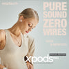 Xpods PRO True Wireless Earbuds with Wireless Charging Case | Sandstone