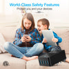 Fast 48W Multi-Device USB Charger with Dual AC Outlets | Black