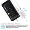 Audio + Charge Adapter for iPhone | 3.5mm Aux and MFi Lightning | White
