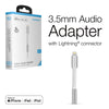 Audio Adapter for iPhone 14, 13, 12 | MFi Lightning to 3.5mm Aux | White