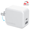 30W USB-C PD + 12W USB Fast Wall Charger | White