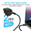 SpeedMax65 65W USB-C PD + USB Laptop Car Charger with Quick Charge 3.0 | Black