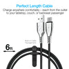 TITANIUM USB to USB-C Braided Cable | 6ft | Black