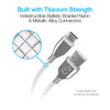 TITANIUM USB to USB-C Braided Cable | 6ft | White