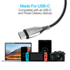 TITANIUM USB-C to USB-C Braided Fast Charge Cable | 6ft | Black