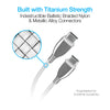 TITANIUM USB-C to USB-C Braided Fast Charge Cable | 6ft | White