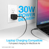 30W USB-C PD Fast Wall Charger | 6ft USB-C Cable | Black