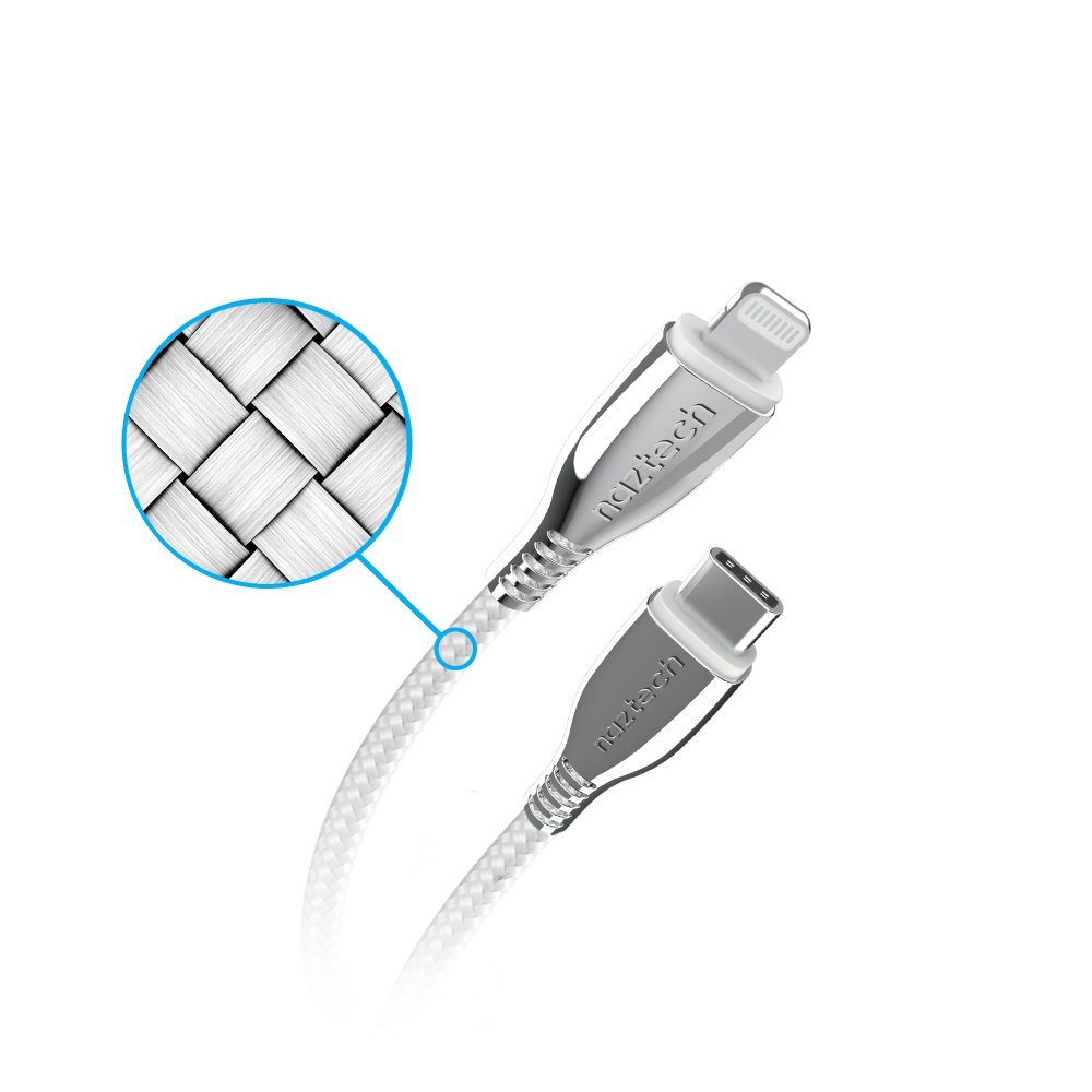 2-Pack MCDODO Titan Smart Charging Cables For IPhone – Nylon Braided With LED, Bag Included