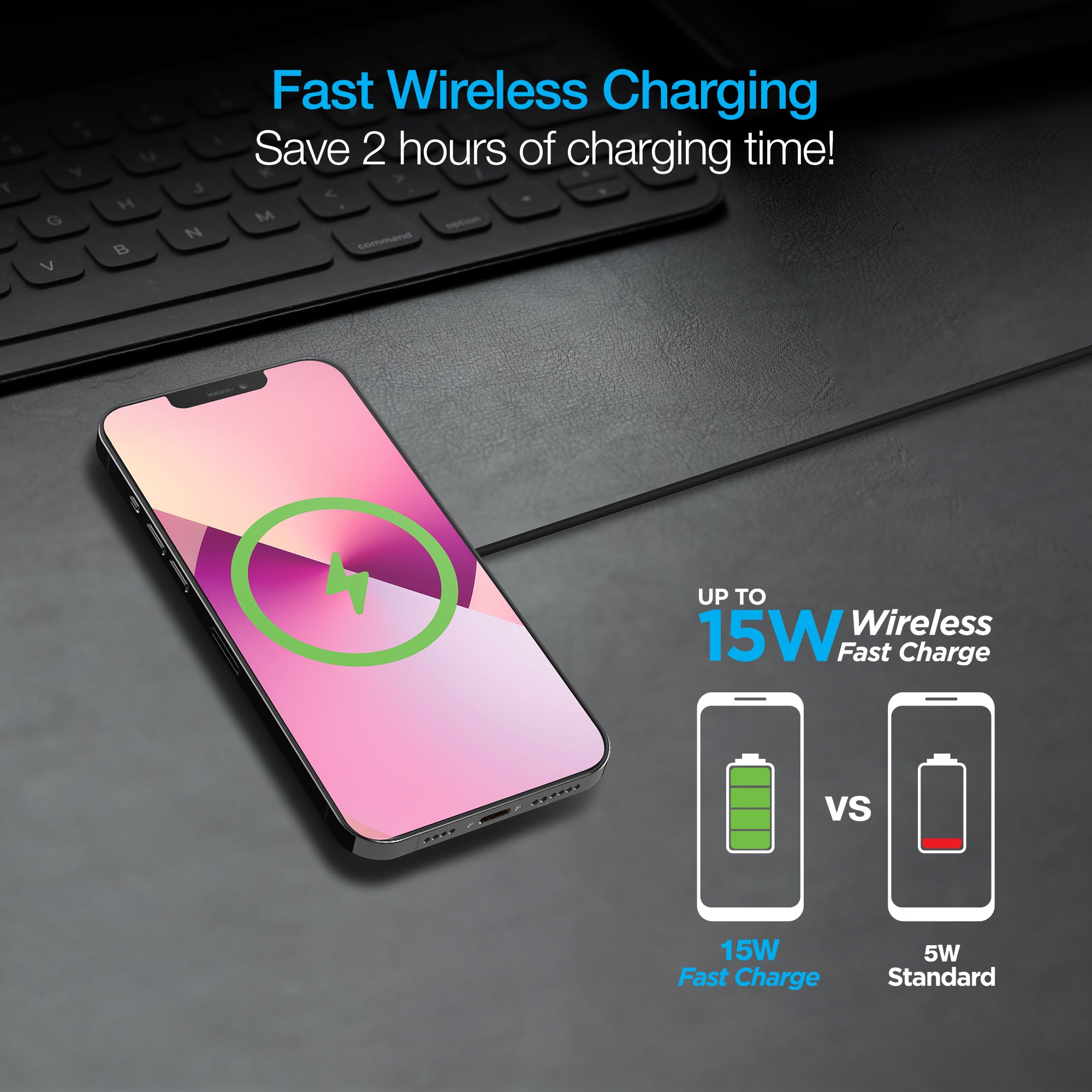 Alloy Magnetic Wireless Fast Charger | for iPhone 15 & more | Black