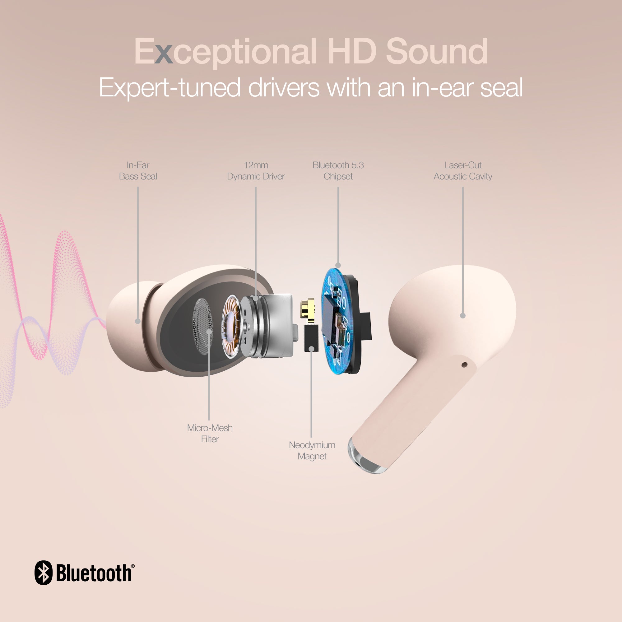 True Wireless Earbuds Xpods PRO Sandstone Naztech –