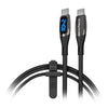 DigiWATT 240W USB-C to USB-C Digital Fast Charge Cable with LED Power Display | 6ft | Black