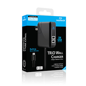 Naztech Block Naztech N422 Wired Micro USB AC Black – Naztech.com