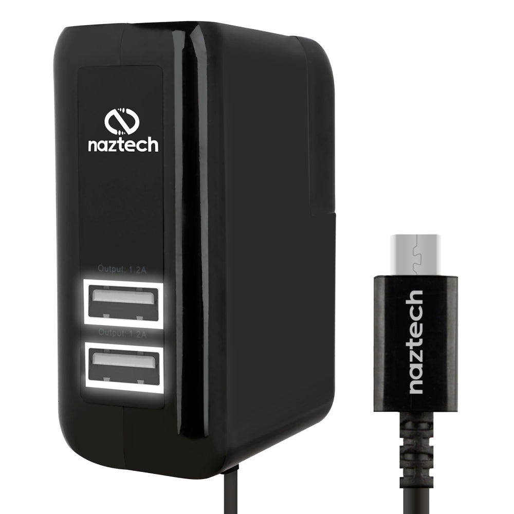 Naztech Block Naztech N422 Wired Micro USB AC Black – Naztech.com