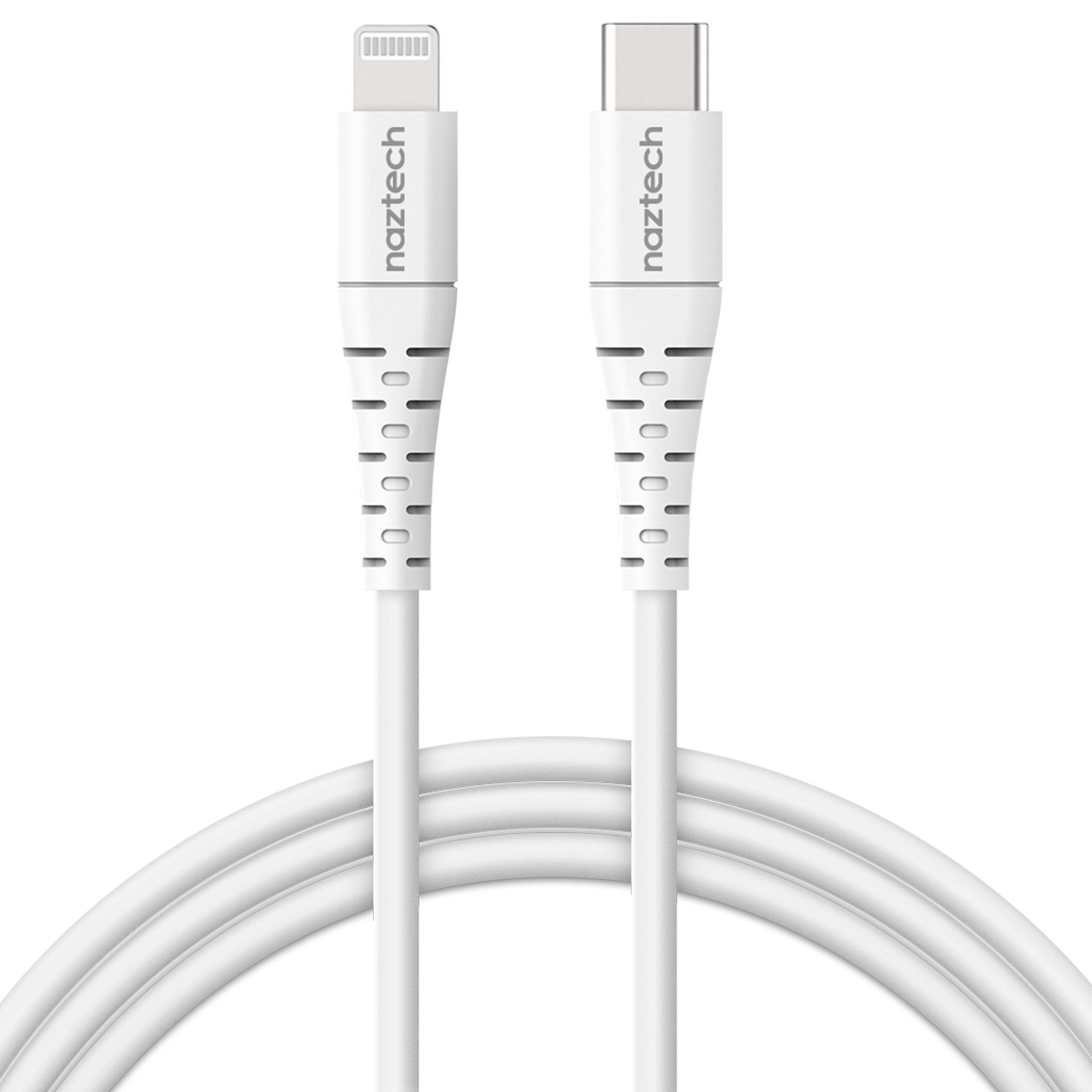 USB-C to MFi Lightning Rounded Fast Charge Cable | 6ft | White
