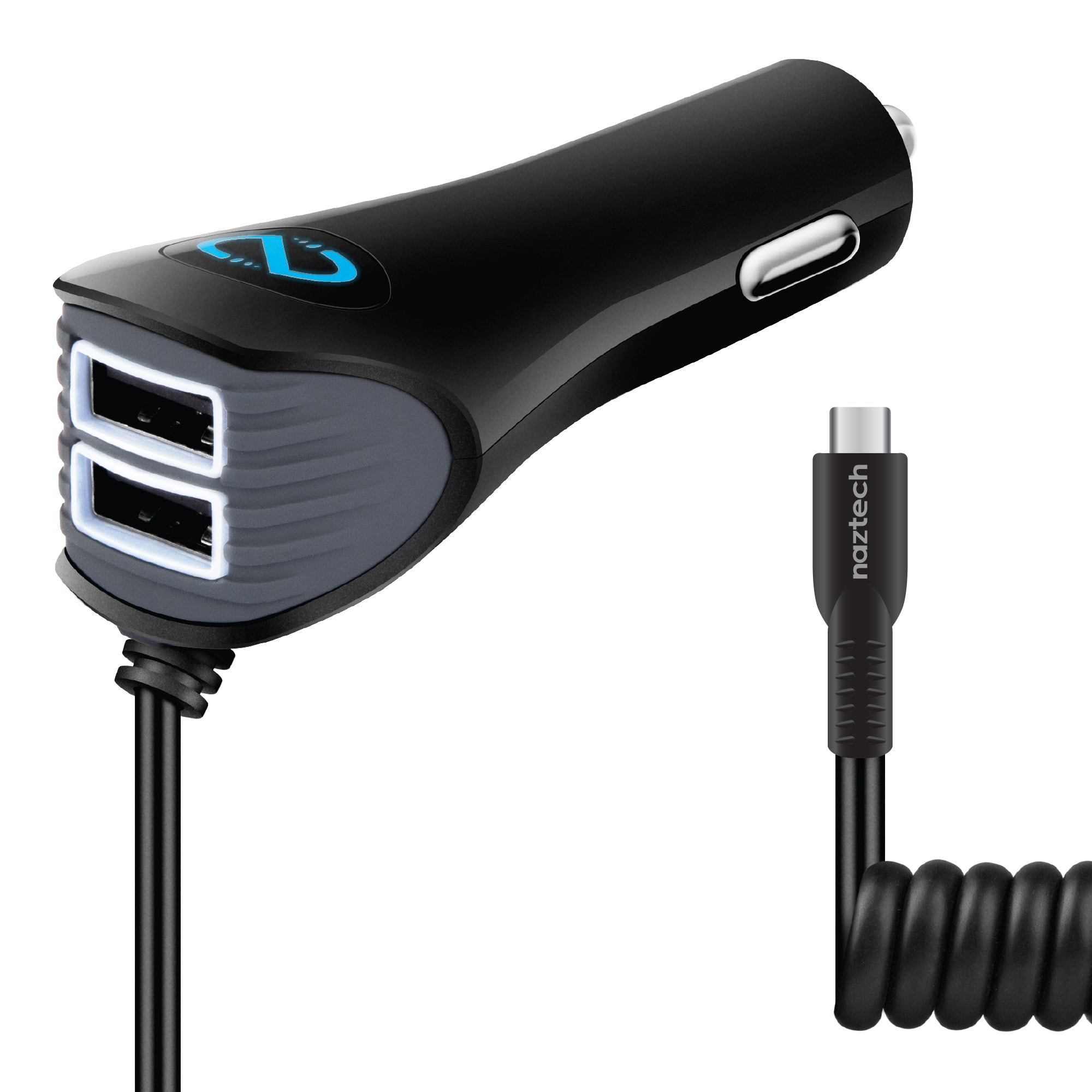 USB-C Car Charger + USB Naztech – Delivery with Dual | Power