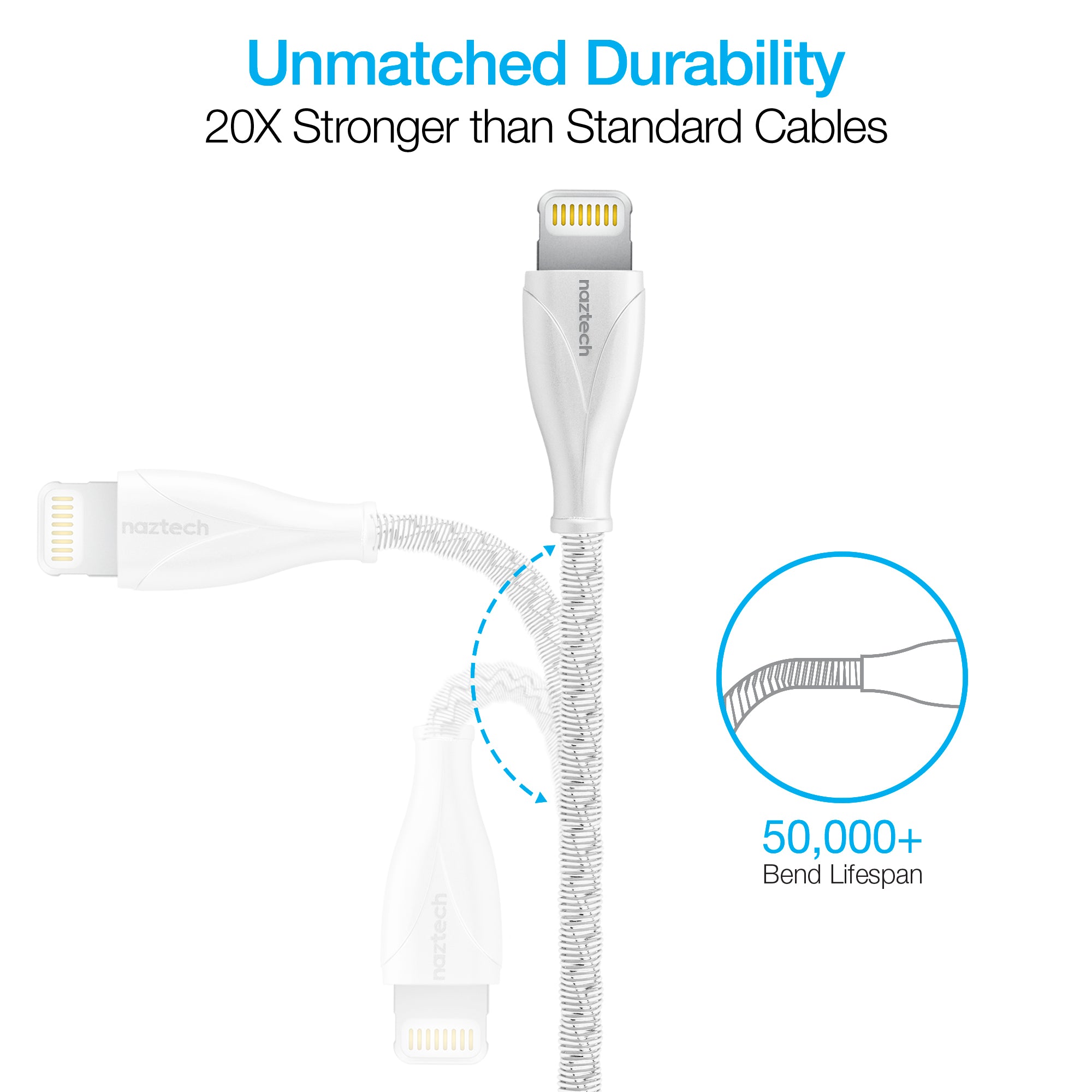 Elite Series USB to MFi Lightning Metallic Cable | 4ft | Silver