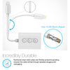Audio + Charge Adapter for iPhone | 3.5mm Aux and MFi Lightning | White