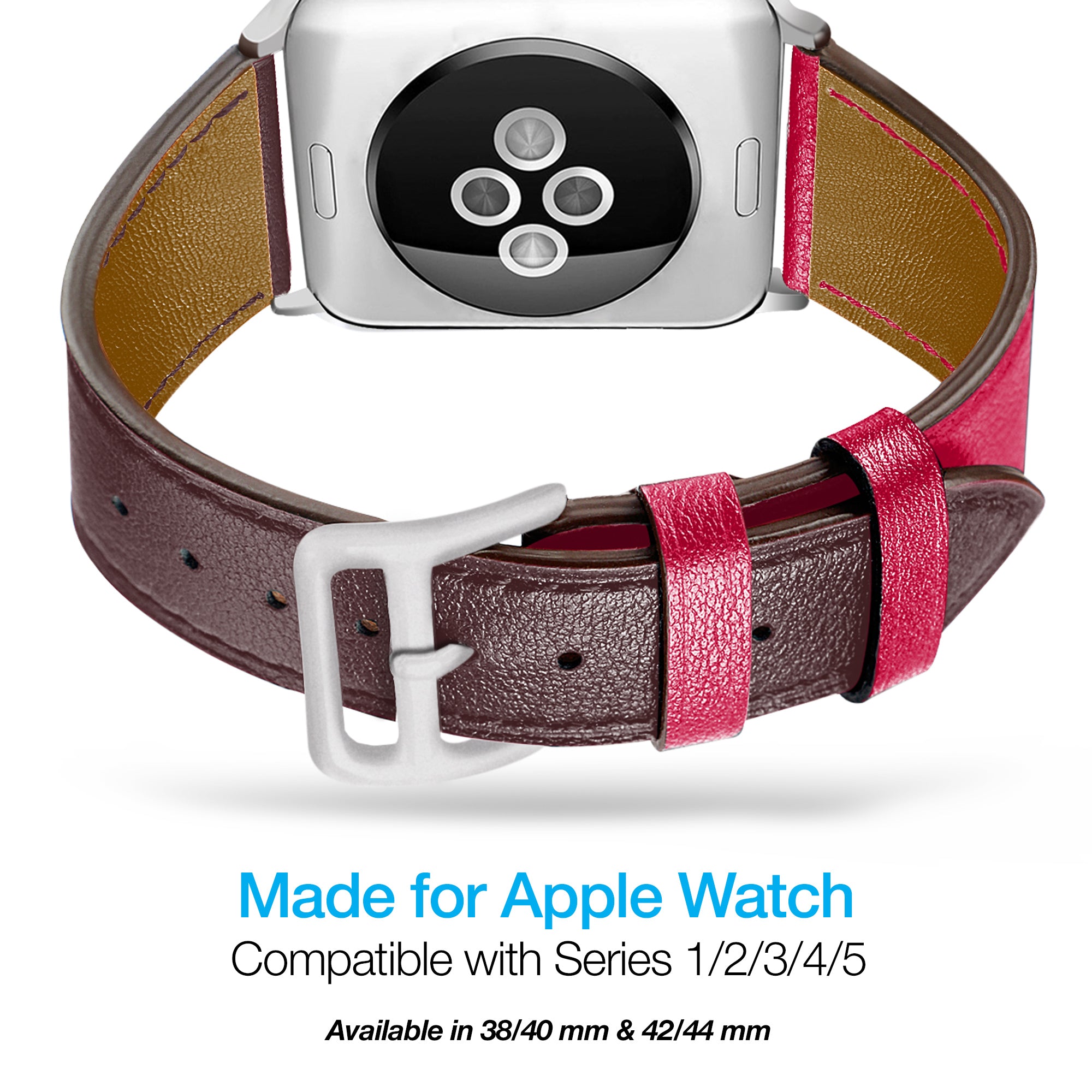 Interchangeable silicone strap compatible with Apple Watch 42/44