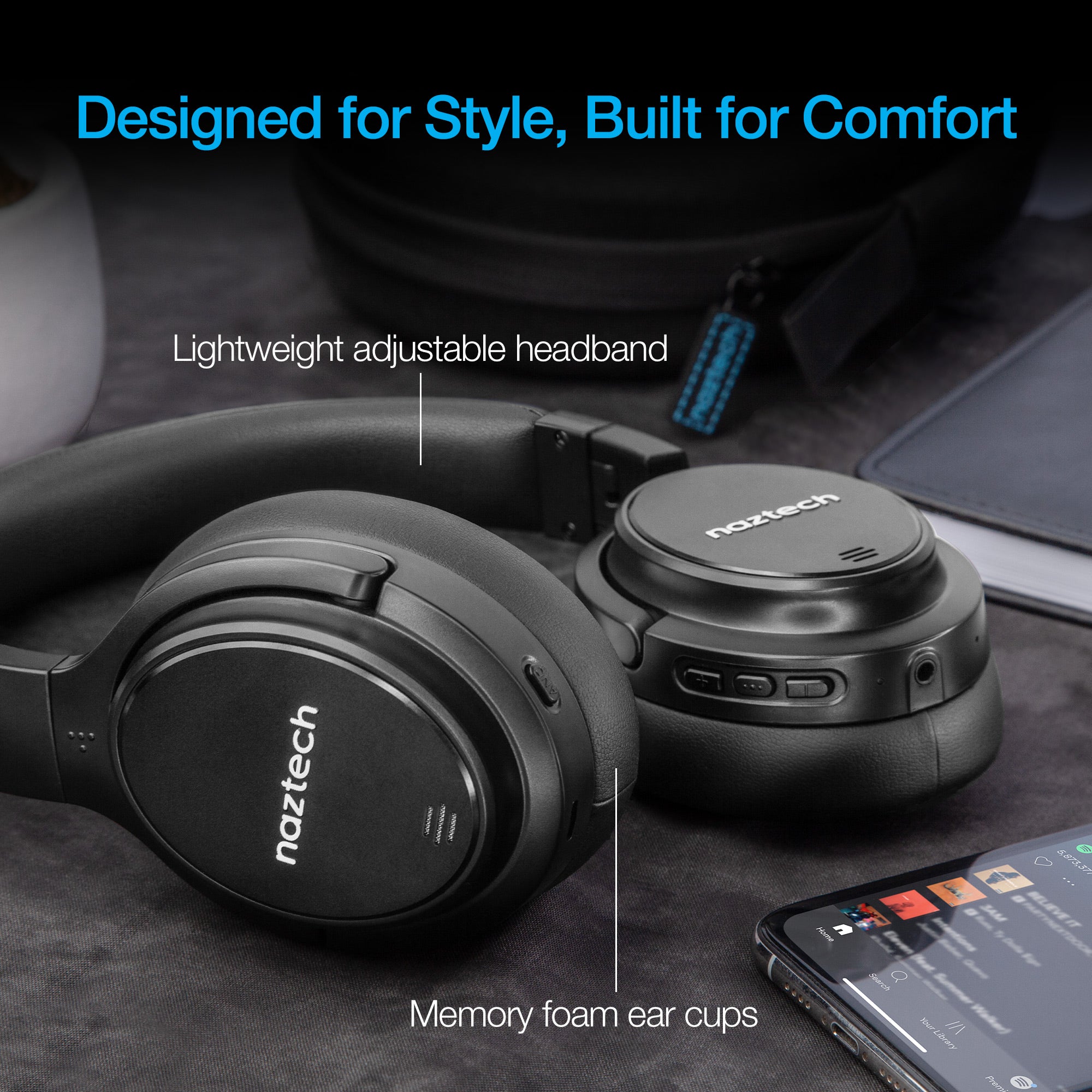Wireless Headphones - ANC Noise-Cancelling