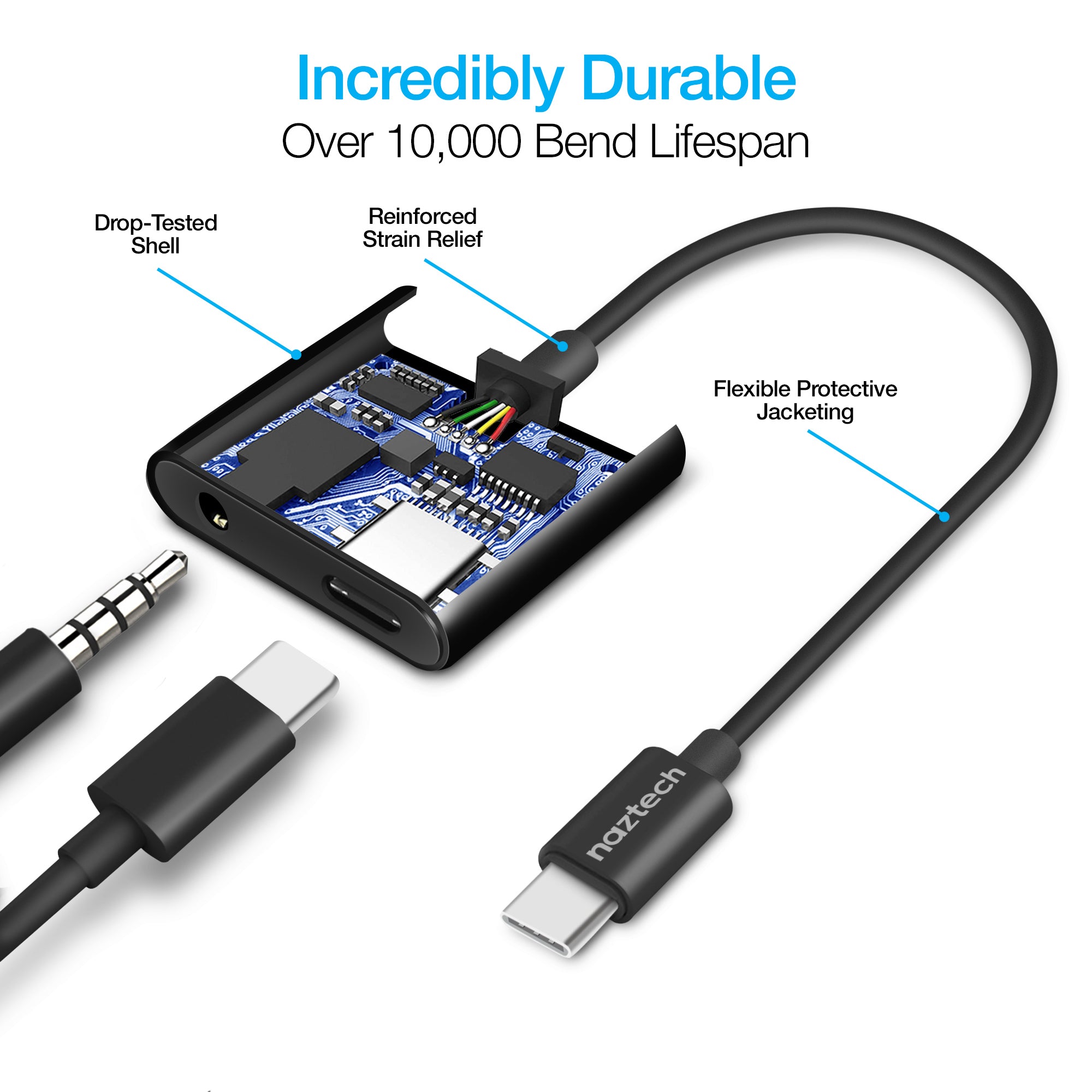 Adattore Jack 3,5 Usb C Adattatore USB-C A Doppio Jack 3.5mm - Per Cuffie E Microfono Auricolari Usb C Adattatore Jack Usb C - Foto 3