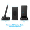 Core 2-in-1 Wireless Charging Dock with 10W Wireless Fast Charge Power Bank | Black