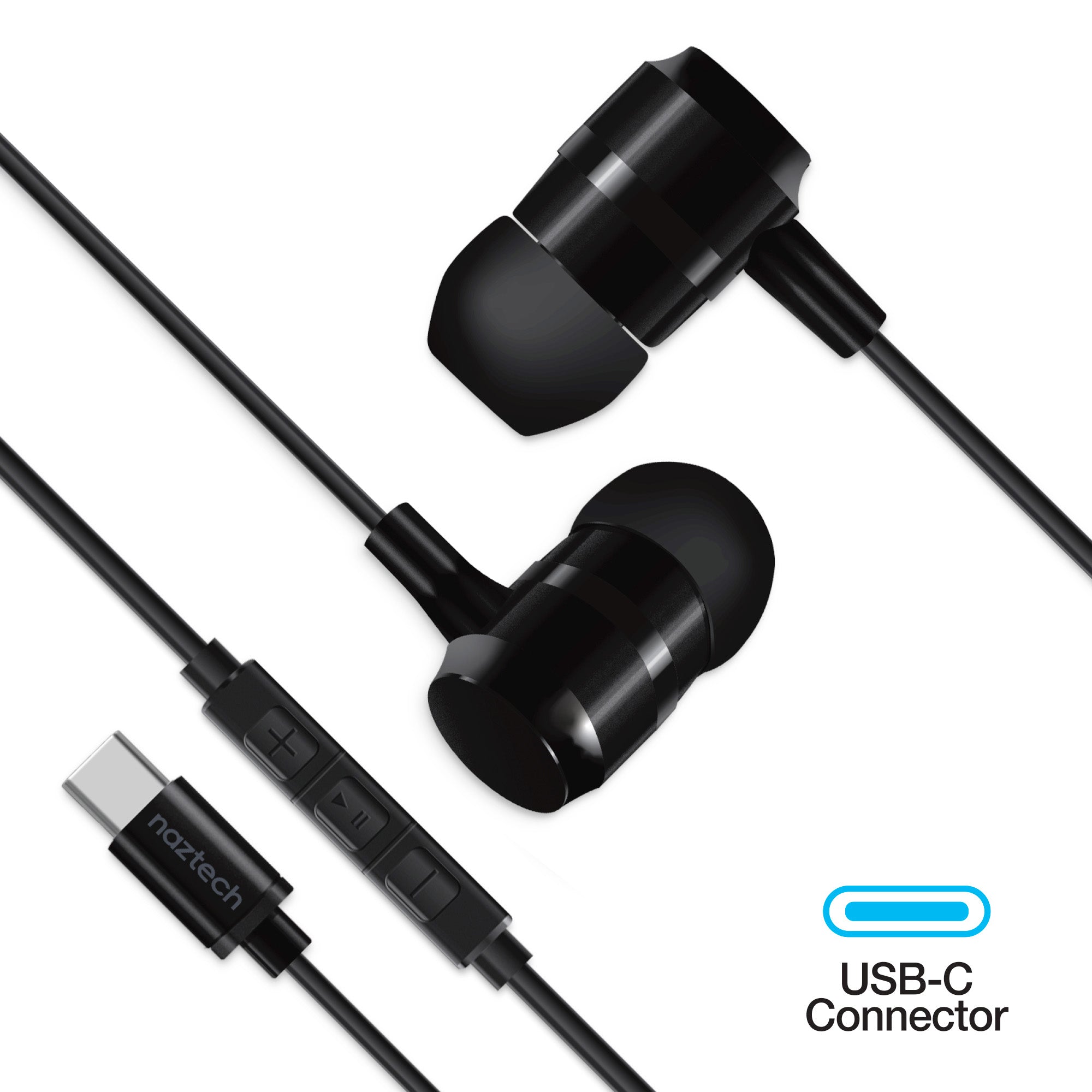 Wired Earbuds Fidelity Digital BLACK | – Naztech.com