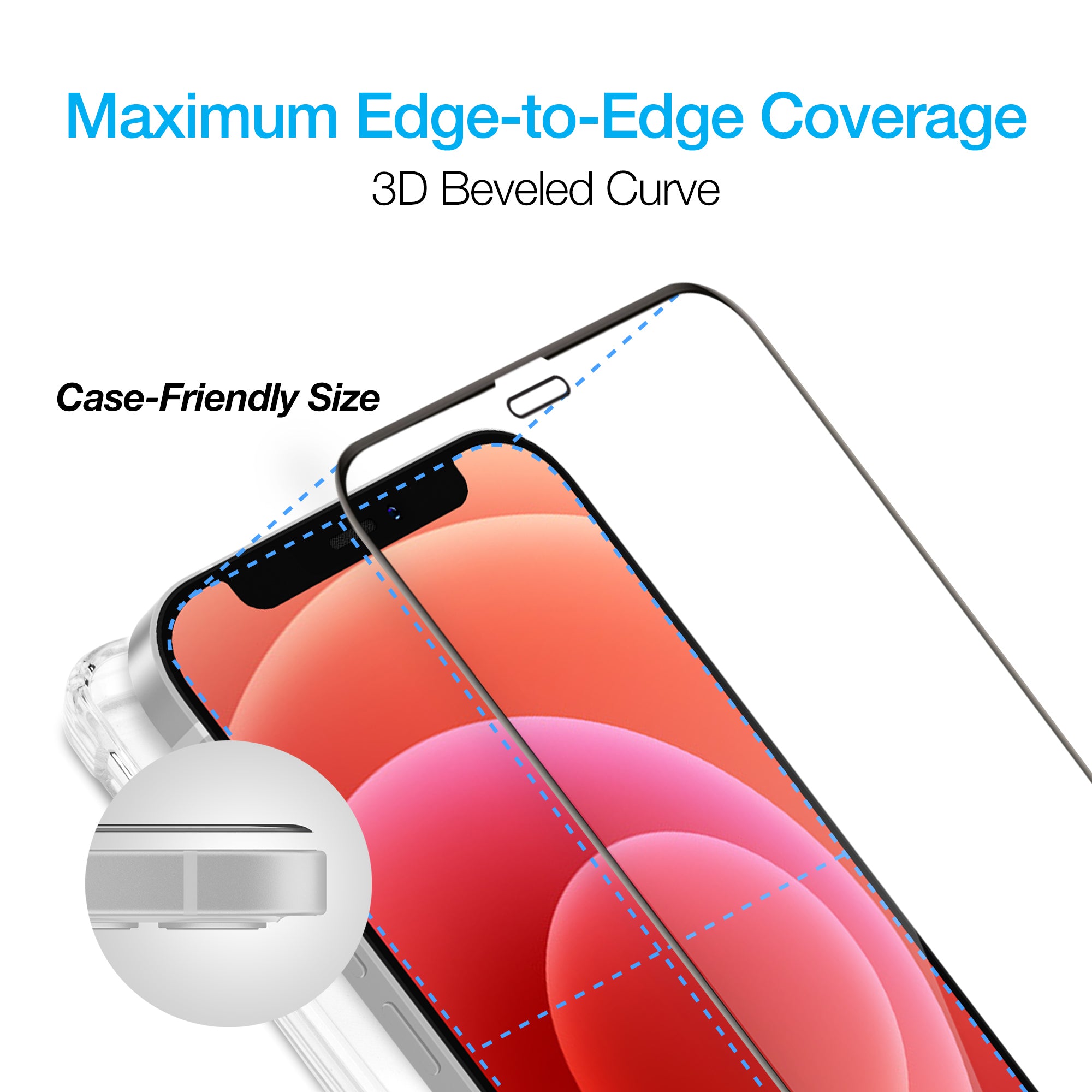 SCREEN PROTECTOR for APPLE IPHONE 12 MINI TEMPERED GLASS FULL CURVED