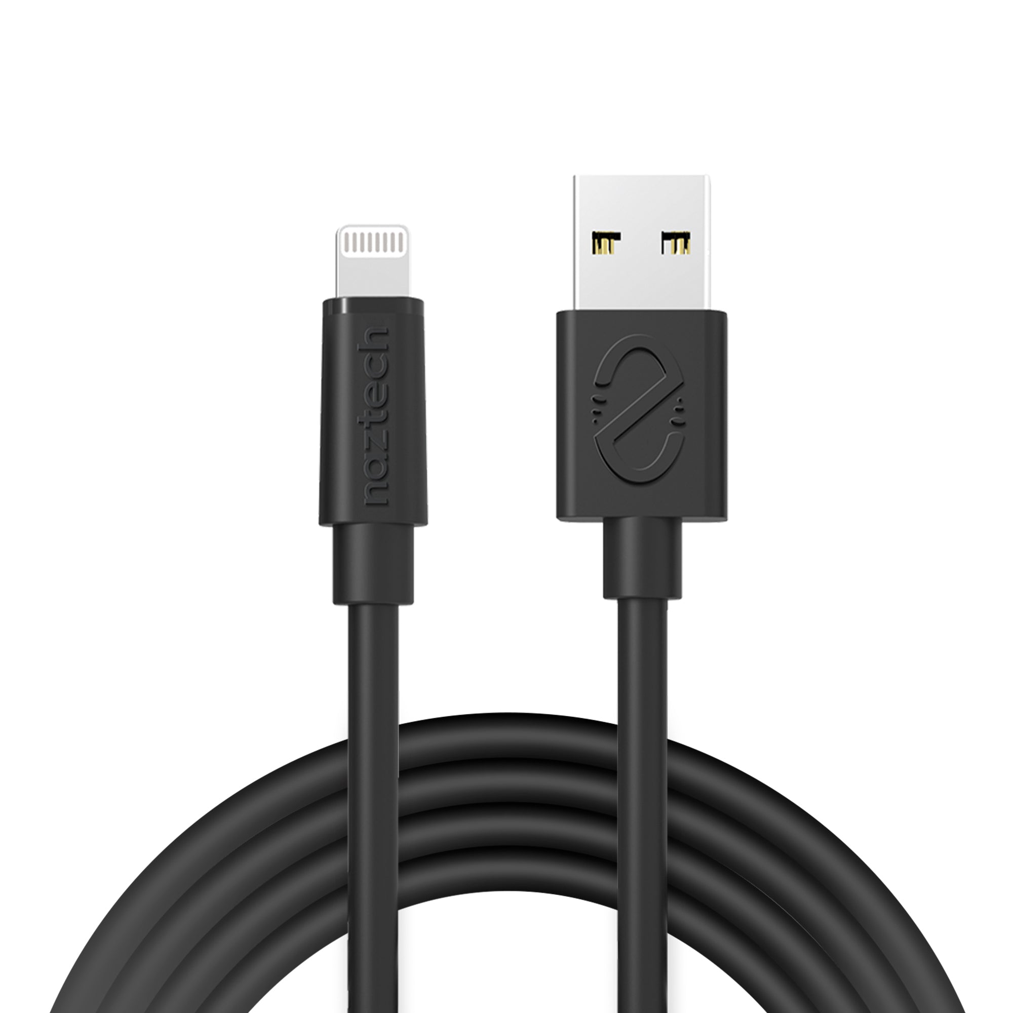 USB to MFi Lightning Rounded Cable | 12ft | Black