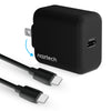 20W USB-C PD Fast Wall Charger | 4ft USB-C Cable | Black