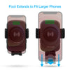 Smart Grip 15W Wireless Fast Charging Mount | Vent + Dashboard + Windshield | Black