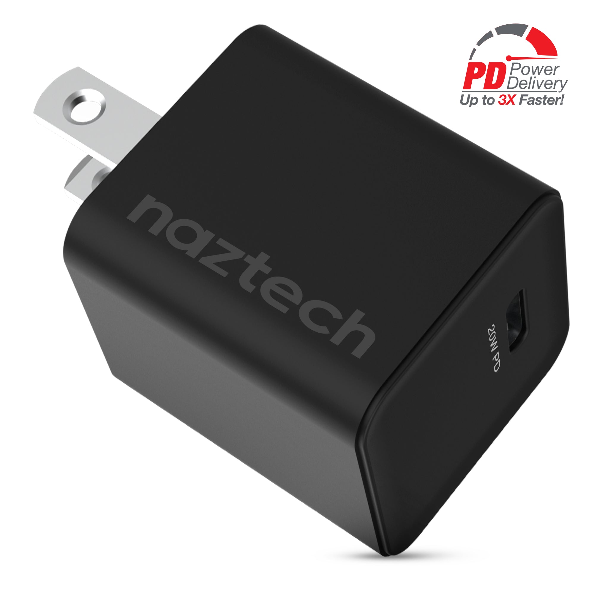 USB-C Charger Fast Charging Type C Charger BLK Naztech