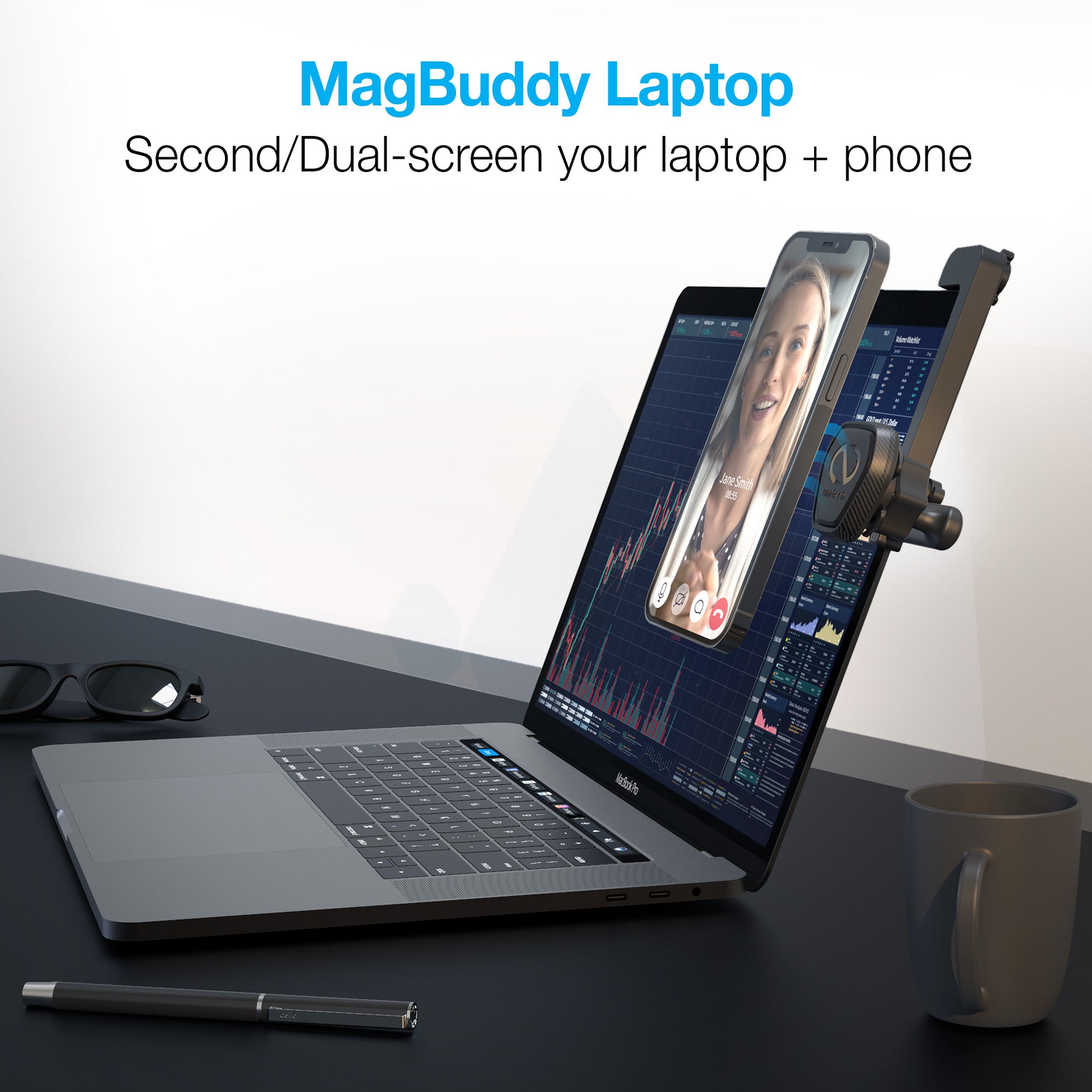 MagBuddy Elite Laptop Mount | Black