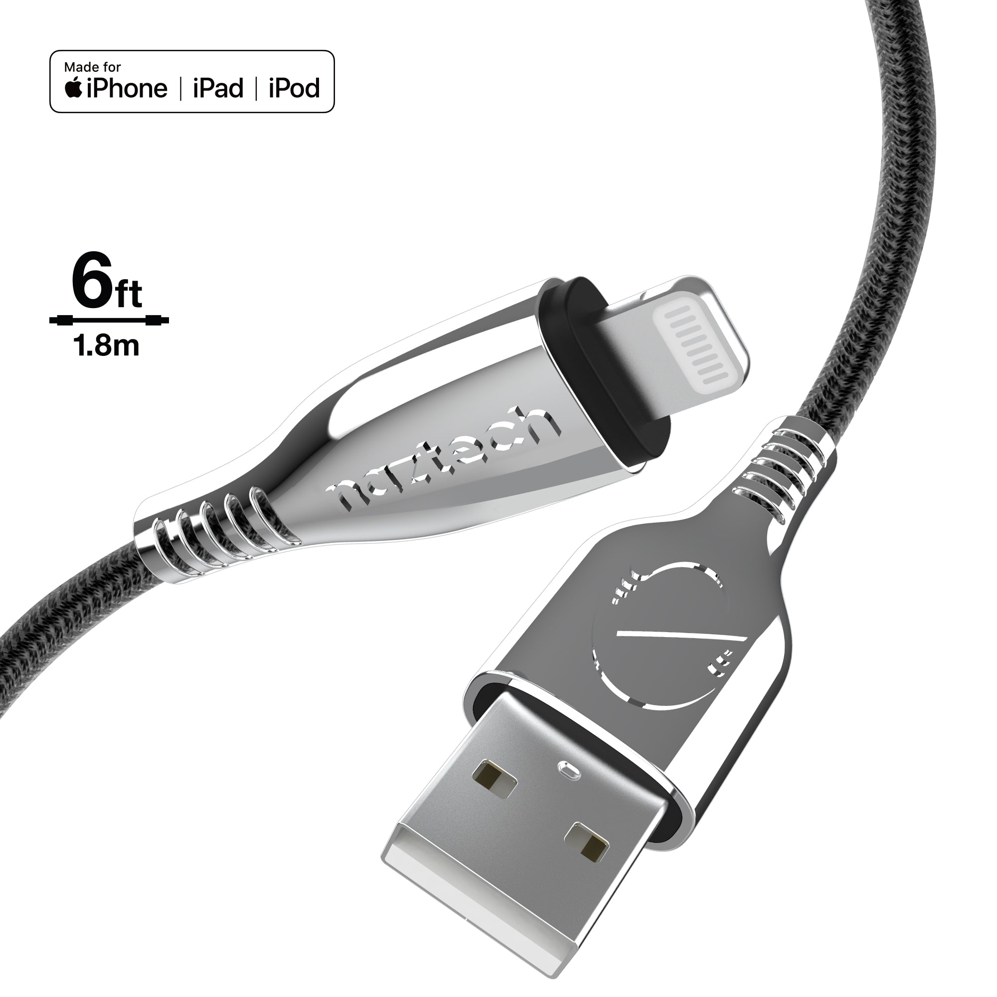 USB to Lightning Cable 6ft Apple Charger Cord BLACK