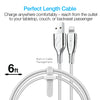 TITANIUM USB to Lightning Braided Cable | 6ft | White