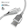 TITANIUM USB to Lightning Braided Cable | 6ft | Black