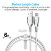 TITANIUM USB to USB-C Braided Cable | 6ft | White