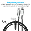 TITANIUM USB-C to USB-C Braided Fast Charge Cable | 6ft | Black