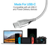 TITANIUM USB-C to USB-C Braided Fast Charge Cable | 6ft | White