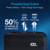 10,000mAh | PowerBolt Wireless Fast Charge Power Bank with MFi Lightning Port | Black