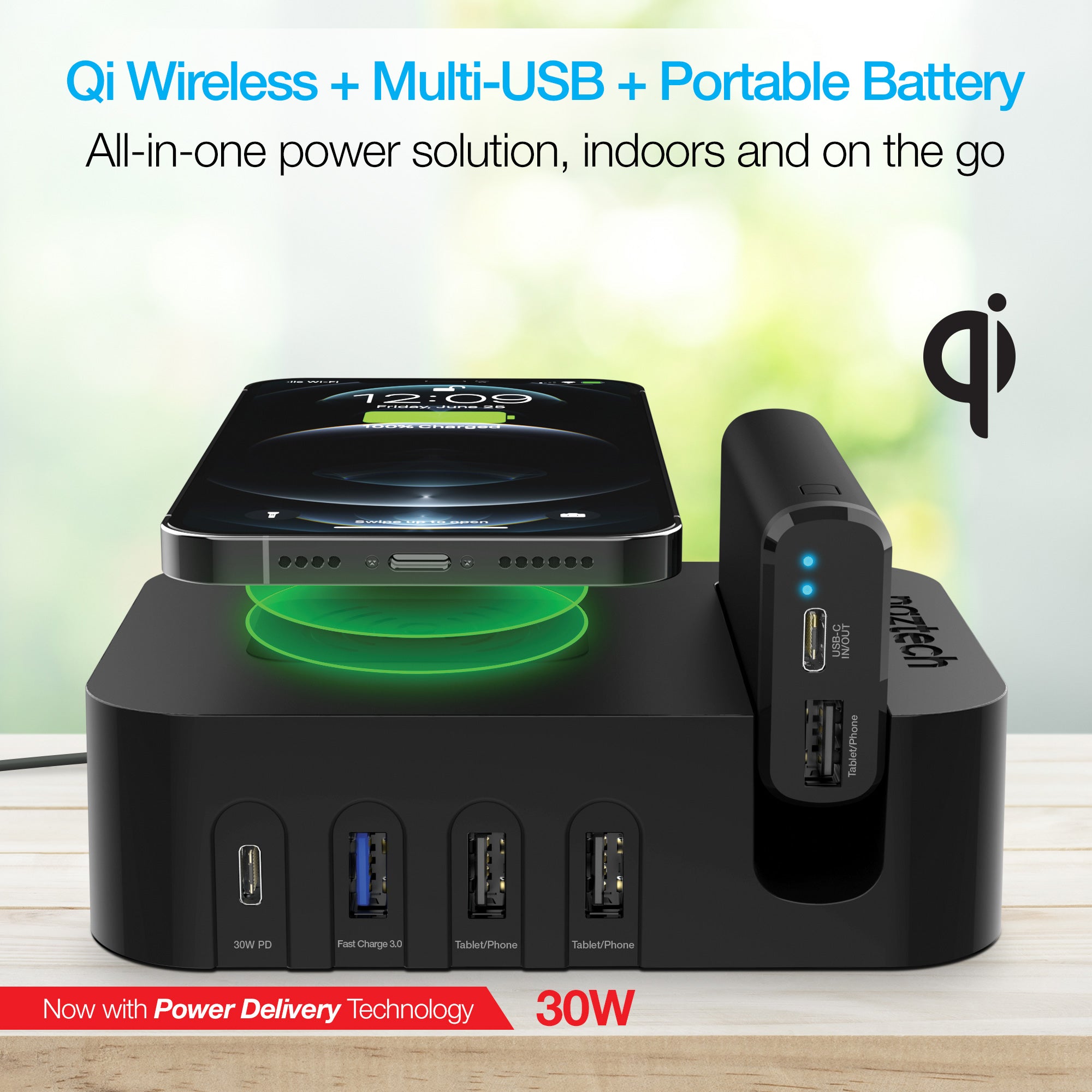 Chargeur USB C Multiple, Station de Charge à 3 Ports, Chargeur Multi - USB  30W avec 1